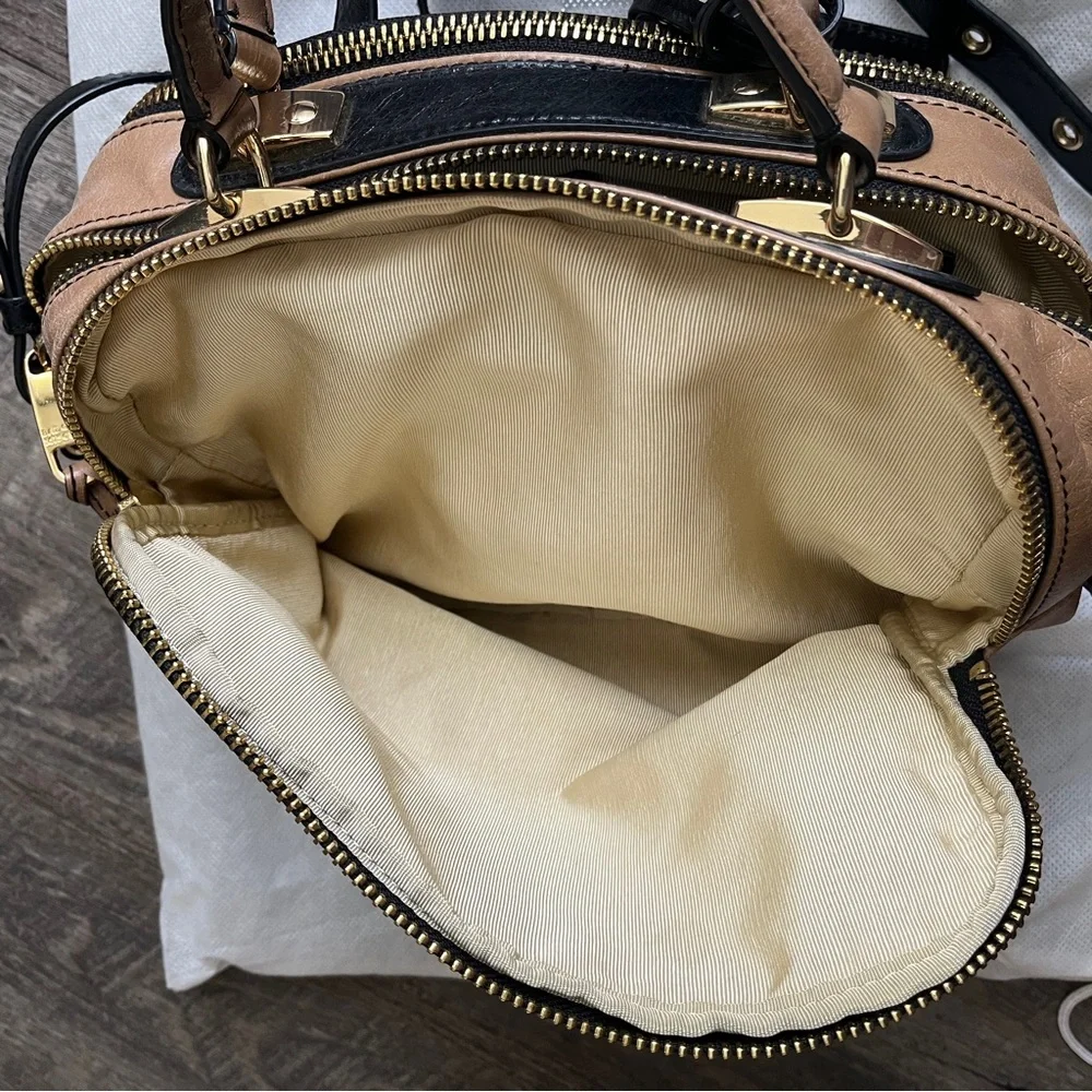 Badgley Mischka | EUC Black & Tan Satchel Bag (Dust bag included) - Picture 9 of 10